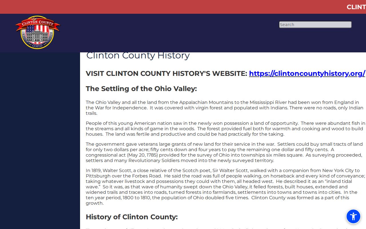 Clinton County Wilmington court records official courthouse history